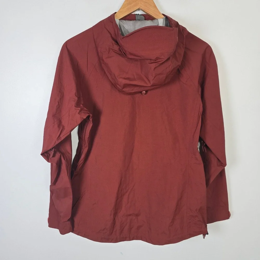 LL Bean‎ TEK O2 Womens XS Petite Rain Jacket Waterproof Hooded Rust Red